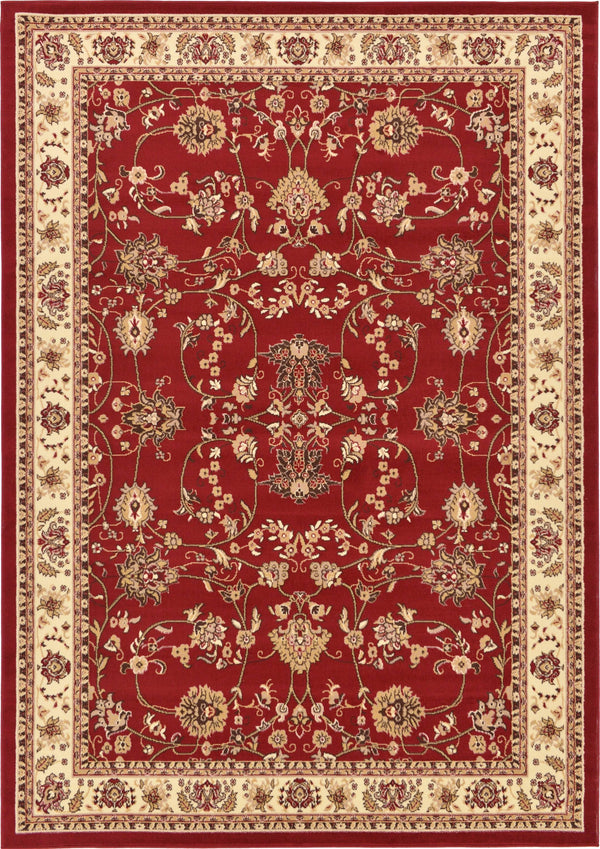 Unique Loom Washington Sialk Hill Area Rug - 7' x 10' Burgundy
